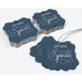thumbnail image 5 of Inkdotpot Pack Of 50 Let Love Sparkle Wedding Paper Tags DIY Craft Bracket Shape Real Silver Foil Hang Tags, 5 of 7