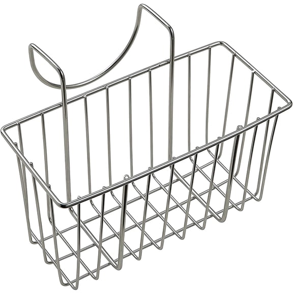 Kitchen Sponge Holder, Sink Basket Sink Caddy Brush Dishwashing Liquid Drainer Rack Silver