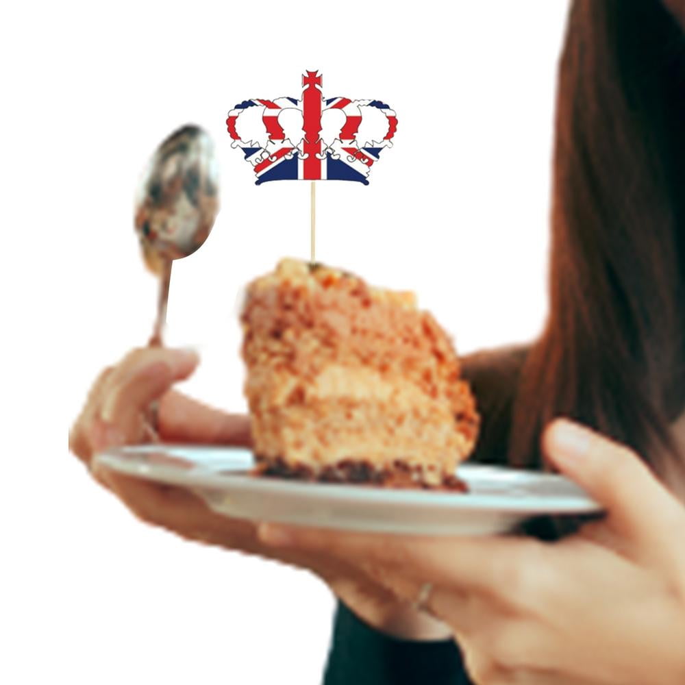 Ksruee 48pcs Union Jack Cake Toppers Union Jack Party Supplies Cupcake  Toppers Cake Hat 2022 Queen Jubilee Party Decorations Supply sweetie -  Walmart.com