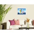 thumbnail image 3 of Final Dash - Sail Boats Racing - From an Original Color Painting by Scott Westmoreland - Fine Art Rolled Canvas Print 16in x 20in, 3 of 4