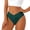 Dark Green, variant on Women’s Ribbed V-Front Bikini Bottoms, High Cut Triangle Swim Briefs, Stretchy Quick-Dry Swimwear for Beach & Pool Purple M