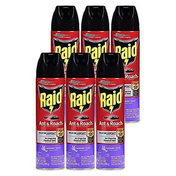 Raid Ant & Roach Killer Lavender 17.5 Ounce (Pack of 6)