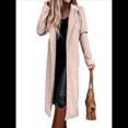 thumbnail image 3 of Abrigo Informal de Mezcla de Lana con Solapa con Muescas, Mangas Largas, Ajustado, Medio, para Mujer, Otoño-Invierno, con Cinturón. Albaricoque XXL, 3 of 8