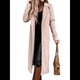 thumbnail image 3 of Abrigo Informal de Mezcla de Lana con Solapa con Muescas, Mangas Largas, Ajustado, Medio, para Mujer, Otoño-Invierno, con Cinturón. Albaricoque XXL, 3 of 8