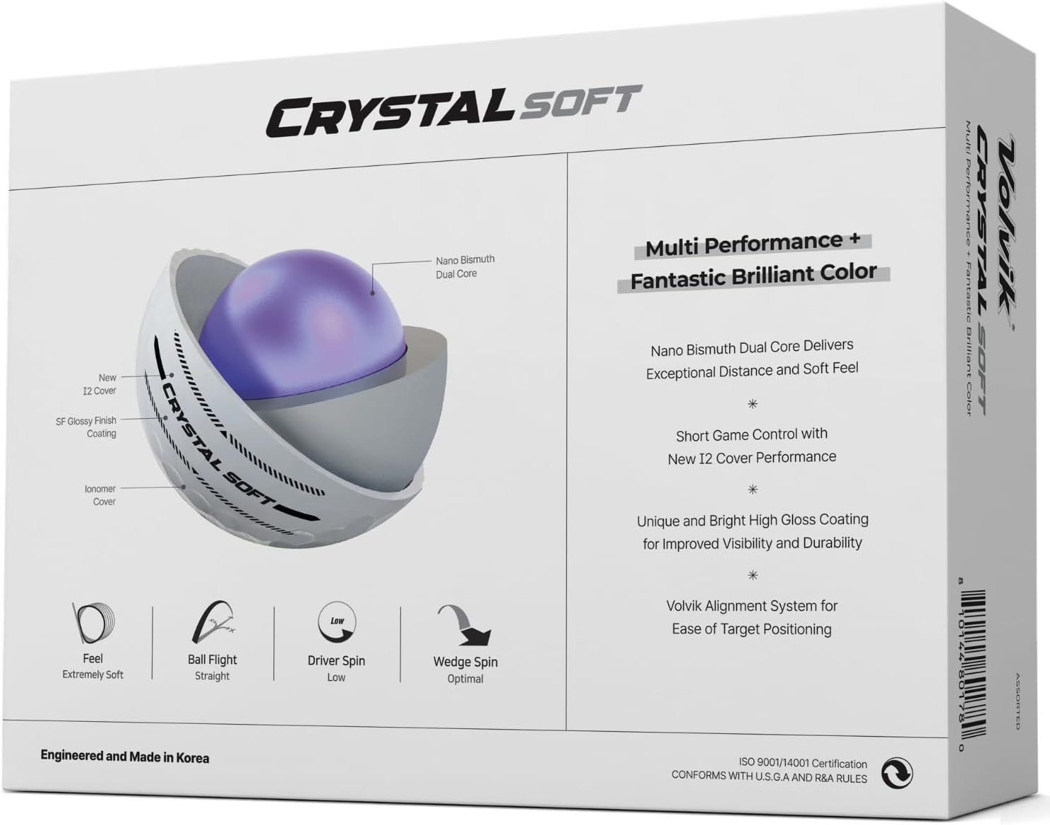 Volvik Crystal Soft Golf Balls (One Dozen)(Assorted)