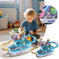 thumbnail image 1 of Space Bunny Track Raceway Playset Roller Toy Set With LED Flashing Lights And Music On/Off Button Toddlers And Kids, 1 of 7