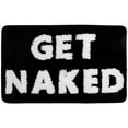 thumbnail image 2 of BUTORY Bath Mat Ultra-Absorbent Floor Mat Anti-Slip Bathroom Rug Washable Floor Mat Funny Bath Tub Shower Mat with Get Naked Letters for Bathroom Living Room Bedroom Entryway Decor 50x80cm, 2 of 9
