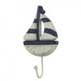 thumbnail image 2 of Hampton Nautical Sailboat-301 Wooden Rustic Red and White Hook 7"-Sailboat Nautical Wall Decoration, 2 of 2