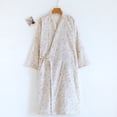 thumbnail image 2 of Japanese Women's Robe Cotton Kimono Robe Yukata Bathrobe Pajamas Long Loose Comfortable Dressing Gown Sleepwear Bath Wrap Spa, 2 of 7
