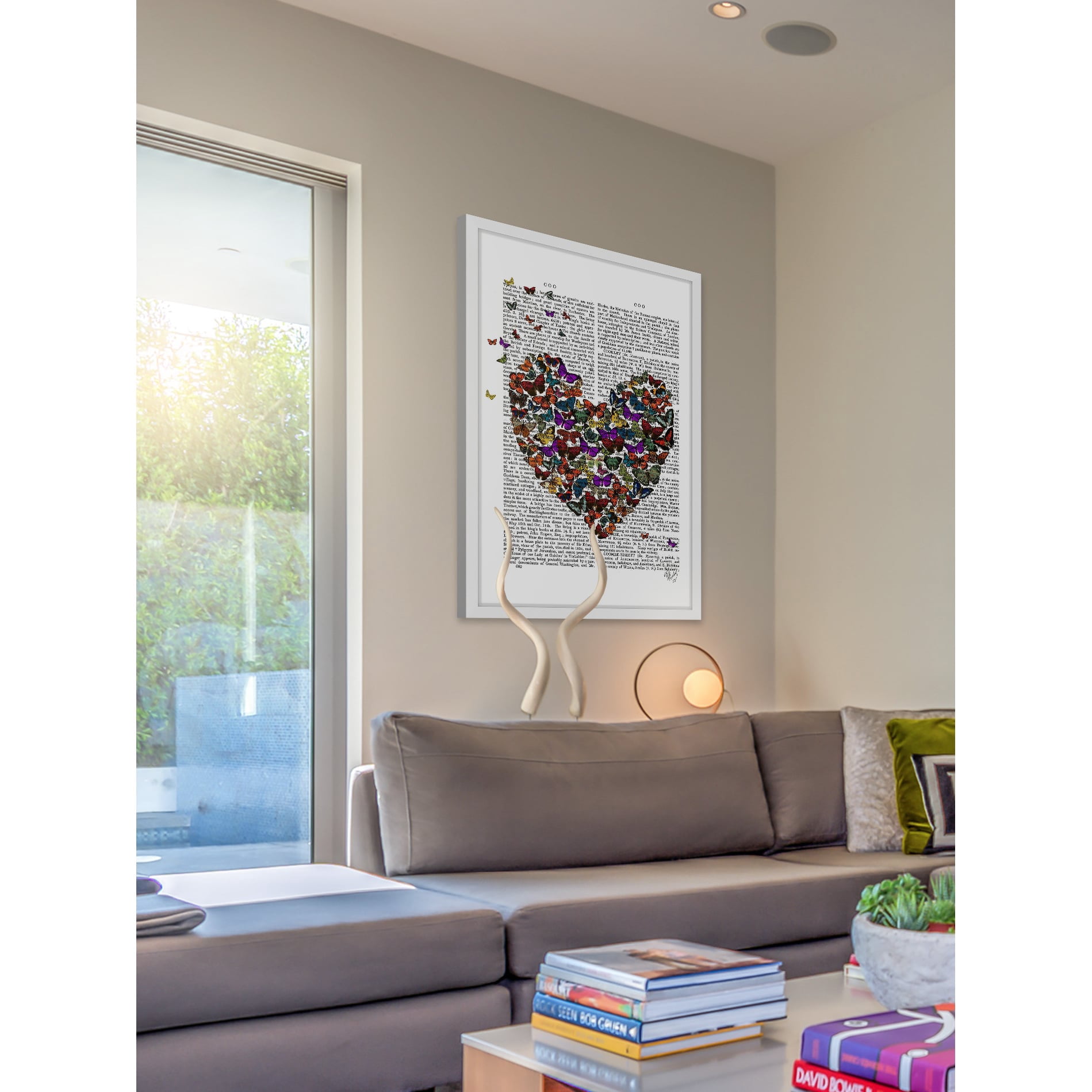Marmont Hill "Butterfly Heart" Framed Painting Print