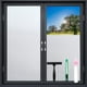 thumbnail image 4 of Película para ventana de vidrio con herramientas, película de privacidad para ventana reutilizable, protección UV estática, kit de tinte para ventana con bloqueo solar para el hogar, baño y oficina (p, 4 of 5
