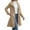 Khaki., variant on HBGVBA Womens Winter Coats,Plus Size Warm Jackets for Women,Women's Solid Color Wool Long Pea Coat Stand Collar Breasted Trench with Belt Pocketed Jacket