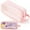 01-PinkC, variant on SHENGXINY Large Capacity Pencil Pouch, Pencil Case Double Compartments Multifunction Transparent Handheld Bag Black