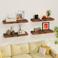 thumbnail image 7 of Fairy 15.8in Floating Shelves, Set of 6 Wood Shelves, Farmhouse Shelf Wall Decor, Brown, 7 of 7