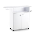 thumbnail image 1 of Tabla de Planchar con Gabinete de 2 Puertas Color Blanco, Mueble Organizador de Lavandería, 1 of 8