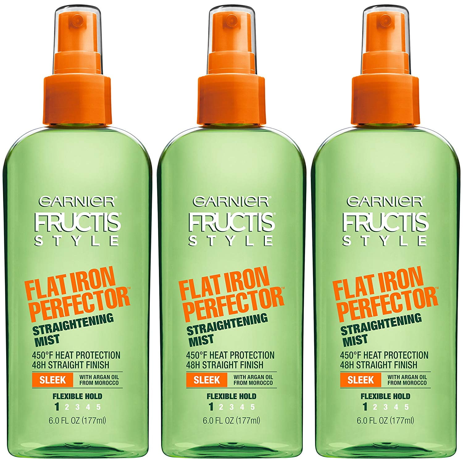 Garnier Fructis Style Flat Iron Mist Perfector Straightening, 6 fl. oz. (Pack of 3)