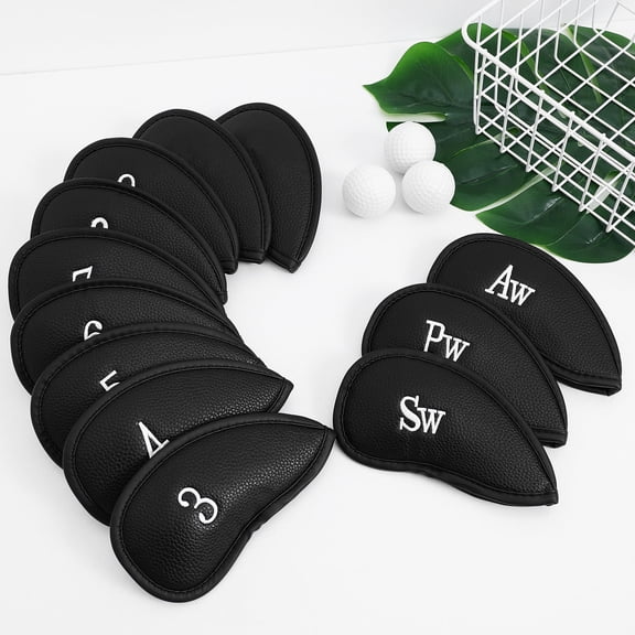 LOLIPPYY 12-Pack Black Golf Covers PU Driver for Men’s