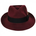 thumbnail image 2 of Pachuco Crushable Wool Felt Fedora Hat - S - Wine, 2 of 5