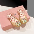 thumbnail image 4 of Viluyesy Girls Jelly Sandals Kids Summer Closed Toe Hook Loop Strap Glitter Butterfly Beach Water Shoes Gold Size 10 Toddler, 4 of 9