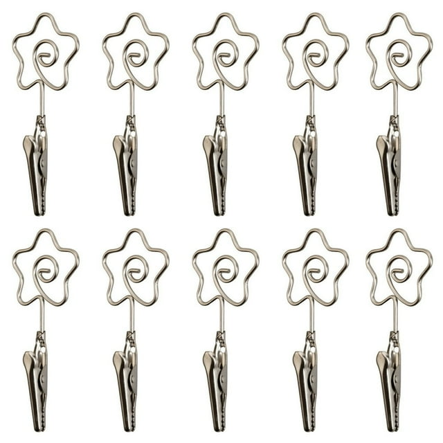 1 Set Photo Clip Easy Installation Wall Hanging Photo Display Clips Flower Heart Shape Clip for Home