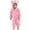 Pink, variant on Toddler Unisex Onesie Hooded Animal Halloween Outfit Soft Bear Button up Jumpsuit Infant Baby Fall Winter Outfits Clothes
