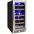 thumbnail image 1 of Koolatron 28 Bottle Dual Zone 15" Under Counter Wine Cooler with Lock, 1 of 7