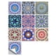 thumbnail image 2 of Azulejo de pared Vinilo Flor Etiqueta de la pared Mural Calcomanía para azulejos Etiqueta autoadhesiva impermeable para azulejos, MZ-2-100, Grande Inevent HA002473-122, 2 of 7