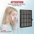 thumbnail image 2 of 114190 HEPA Replacement Filter B for Winix Models 9500 U300 P300 WAC9000 WAC9500 WAC5000 WAC5000b WAC5300 WAC6300 WAC5500 Air Purifiers Size 21 by LifeSupplyUSA, 2 of 5