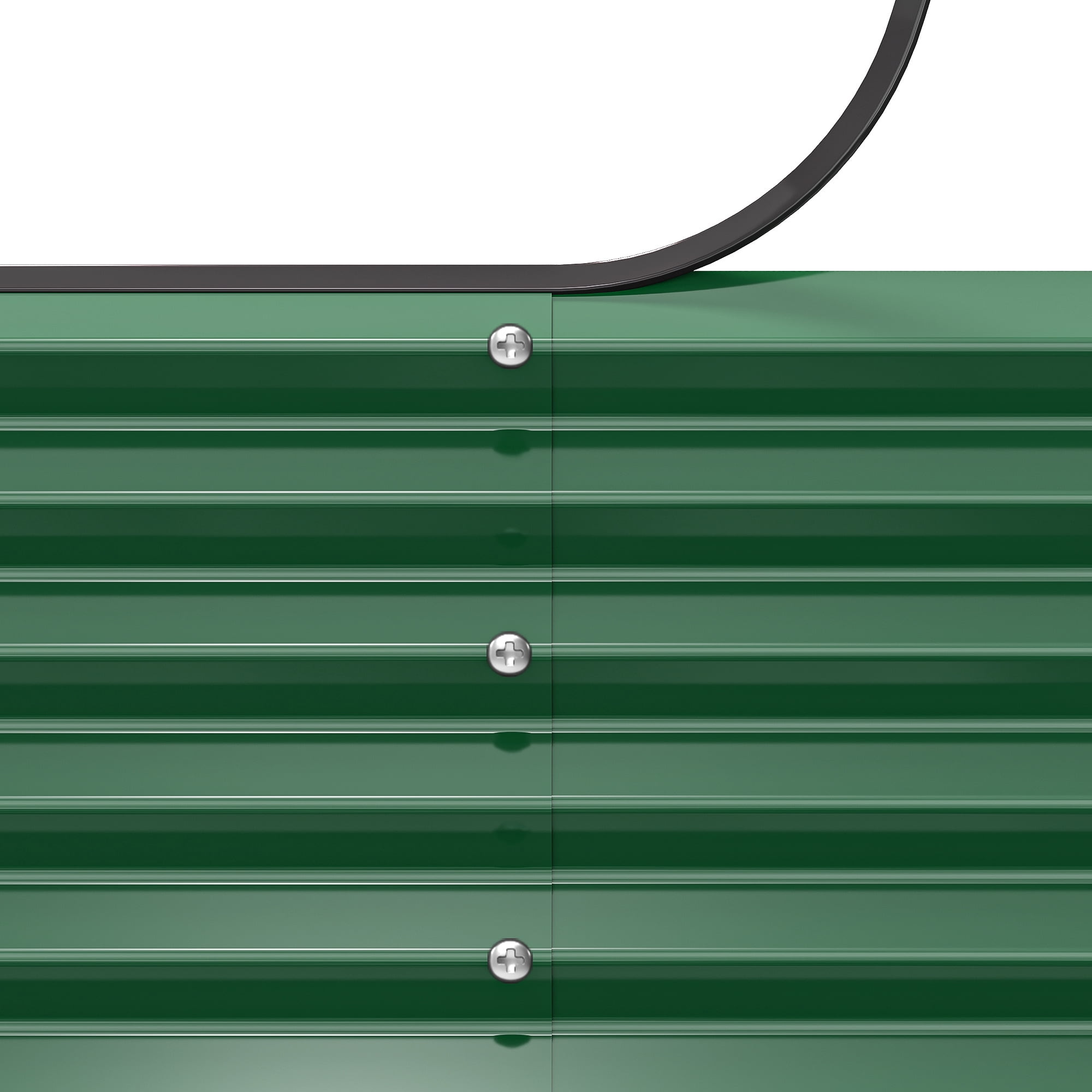 Dextrus 8x4x1.5Ft Large Raised Garden Bed, Galvanized Metal Planter with Accessories & Gloves, Green