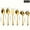 Golden, variant on 6pcs/ 12pcs Stainless Steel Cookware Set, Durable Kitchen Utensils with Golden Plating, Including Soup Spoon, Shovel, Whisk, Tongs And Colander, Cooking Utensils Set, Kitchen Utensils father gift