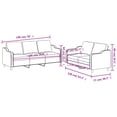 thumbnail image 4 of vidaXL 2 Piece Sofa Set with Cushions Dark Grey Fabric, 4 of 4