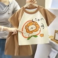 thumbnail image 5 of CAICJ98 Toddler Girls Dresses Outfits 1T 2T 3T 4T 5T 6T Toddler Girls Summer Clothes 5T Girls Sunflower Short Sleeve T-shirt Shorts 2Pcs Set Dailywear (Brown,12-18 Months), 5 of 6