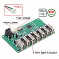 thumbnail image 3 of CY USB2.0 Type-C & 4Pin Pitch=2.0mm Wafer 1-to-7 Ports Type-A HUB PCBA PCs 4 Devices for Keyboard Mouse Scanner Printer, 3 of 8