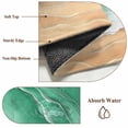 thumbnail image 6 of Green Coastal Beach Round Area Rug 6Ft Washable Circle Rugs for Bathroom Office, Summer Nautical Ocean Beige Seaside Non-Slip Carpet Floor Mats Indoor Outdoor Carpet Runner Aesthetic Home Decor, 6 of 8