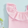 thumbnail image 5 of Gubotare Cute Swimsuits for Little Girls Toddler Infant Baby Girl Swimsuit Clothes One Piece Bathing Suit Floral Sleeveless Summer Swimwear Beach Wear 18 24 Months (Pink,18-24 Months), 5 of 6