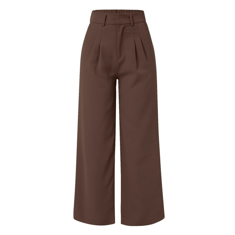 BODOAO Wide Leg Work Pants Women Pull On Dress Pants High Waisted Business Casual Trousers Slacks for Women Lightweight Tailored Fabric Wide Leg Pants Wide Leg Pants Pants with Pockets Brown 3Xl - BODOAO Wide Leg Work Pants Women Pull On Dress Pants High Waisted Business Casual Trousers Slacks for Women Lightweight Tailored Fabric Wide Leg Pants Wide Leg Pants Pants with Pockets Brown 3Xl -