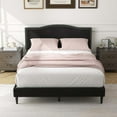 thumbnail image 5 of Costway Queen Size Upholstered Bed Frame with Nailhead Trim Headboard Wooden Slats Support, 5 of 10