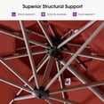 thumbnail image 5 of PURPLE LEAF 12FT Deluxe Round Patio Umbrella, Large Offset Cantilever Umbrella with 360° Rotation, Brick Red, 5 of 14