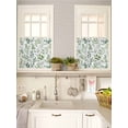 thumbnail image 5 of Eucalyptus Leaves 2 Panel Kitchen Curtains for Small Windows, Sage Green Watercolor Farmhouse Bathroom Tier Curtain, Short Window Treatment for Bedroom/Living Room 55"x24", 5 of 6