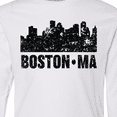 thumbnail image 4 of Inktastic Boston Massachusetts City Skyline with Grunge Long Sleeve Youth T-Shirt, 4 of 5