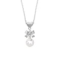 thumbnail image 2 of Delight Jewelry Elephant Silhouette Silver tone Bow Heart Necklace, 2 of 4