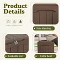 thumbnail image 4 of QISHENSHUI 31 Gallon Waterproof Outdoor Storage Box Resin Deck Box Lockable and UV Resistant for Patio Furniture,Garden Tools (Brown), 4 of 7