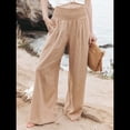 thumbnail image 4 of Pantalones Palazzo de para Mujer Color Caqui XL, 4 of 8