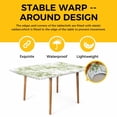 thumbnail image 4 of Watercolor Forest Sage Green Table Cloths for 3 Foot Rectangle Tables, Abstract Art Modern Trees Patio Waterproof Elastic Fitted Tablecloths, Washable Rectangular Table Cover for Camping, 4 of 8
