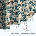 thumbnail image 6 of Beige Brown Mushroom Blue Pattern Shower Curtain 72"x72" ,Bathroom Decorative Shower Curtains Set with 12 Hooks,Modern Waterproof Washable Shower Curtain, 6 of 6