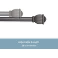 thumbnail image 3 of Kenney Beckett Standard Decorative Window Curtain Rod, 28-48", French Pewter, 4 Each, 3 of 6