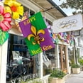 thumbnail image 6 of Happy Mardi Gras House Flag 28x40 Inch Burlap Vertical Double Sided, Carnival Fleur de Lis Sign Holiday Party Large Yard Farmhouse Outdoor Decoration DF438-28, 6 of 6