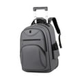 thumbnail image 1 of Mochila para ordenador portátil con ruedas, maletín con ruedas para ordenador portátil, bolso de de negocios con ruedas para mujeres y hombres Gris, 1 of 8