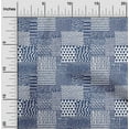 thumbnail image 2 of oneOone Silk Tabby Blue Fabric Geometrical Craft Projects Decor Fabric Printed By The Yard 42 Inch Wide, 2 of 4