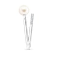 thumbnail image 3 of ANGARA Freshwater Cultured Pearl Dual Shank Ring with Diamonds in 14K White Gold for Women | June Birthstone, Birthday, Anniversary, Jewelry Gift for Women | Pearl Ring, 3 of 8